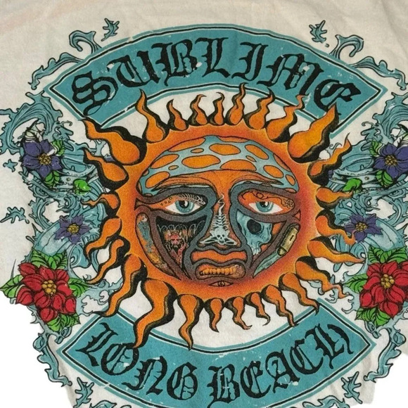 Sublime Baseball sleeve tee Ladies Small Life Clothing Co GUC slightly piling - Picture 7 of 7